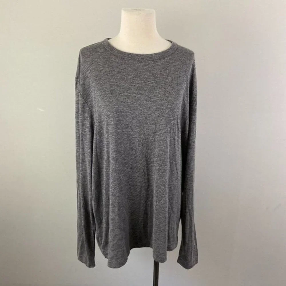 NWT NORDSTROM Grey Long Sleeve Crew Neck Shirt? - Picture 2 of 9